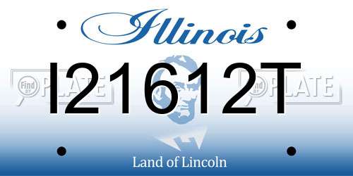 I21612T Illinois License Plate