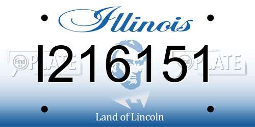 I216151 Illinois License Plate
