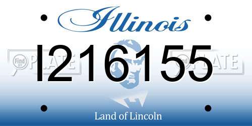 I216155 Illinois License Plate