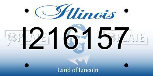 I216157 Illinois License Plate