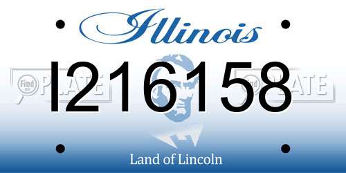 I216158 Illinois License Plate