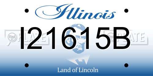 I21615B Illinois License Plate