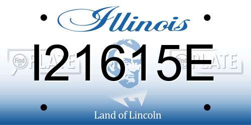 I21615E Illinois License Plate