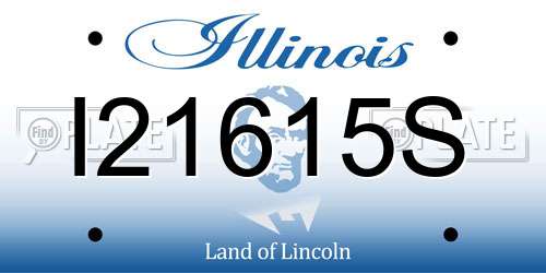 I21615S Illinois License Plate