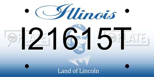 I21615T Illinois License Plate