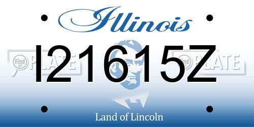 I21615Z Illinois License Plate
