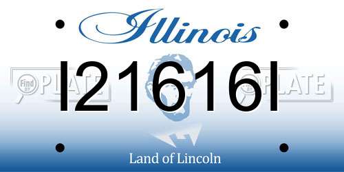 I21616I Illinois License Plate