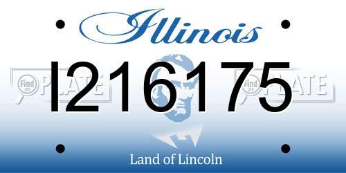 I216175 Illinois License Plate