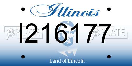 I216177 Illinois License Plate