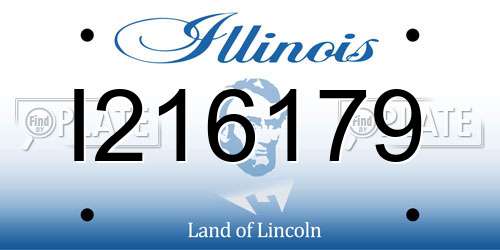 I216179 Illinois License Plate