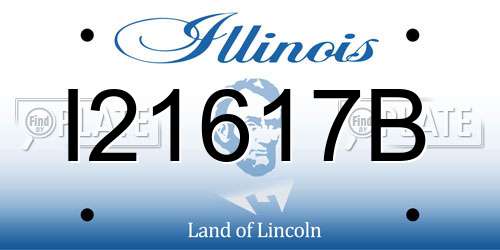 I21617B Illinois License Plate
