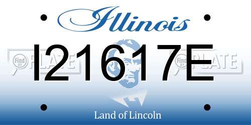 I21617E Illinois License Plate