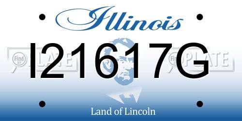 I21617G Illinois License Plate