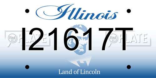 I21617T Illinois License Plate