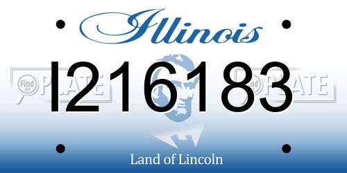 I216183 Illinois License Plate