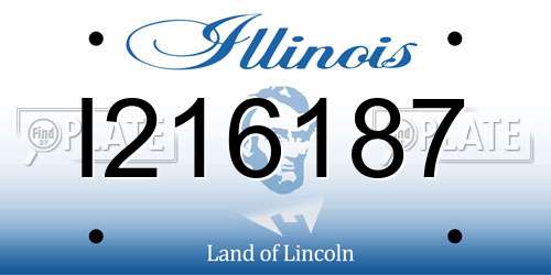 I216187 Illinois License Plate