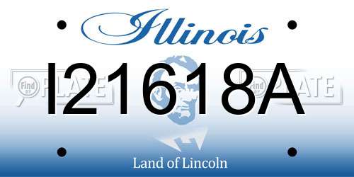 I21618A Illinois License Plate