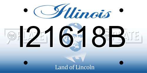 I21618B Illinois License Plate