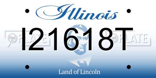 I21618T Illinois License Plate
