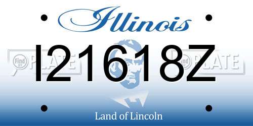 I21618Z Illinois License Plate