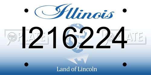 I216224 Illinois License Plate