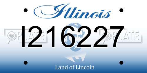 I216227 Illinois License Plate