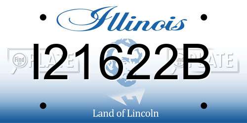 I21622B Illinois License Plate