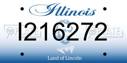 I216272 Illinois License Plate
