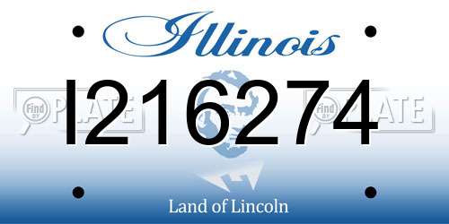 I216274 Illinois License Plate