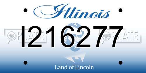 I216277 Illinois License Plate