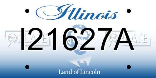 I21627A Illinois License Plate