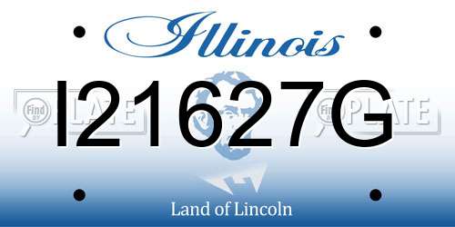 I21627G Illinois License Plate