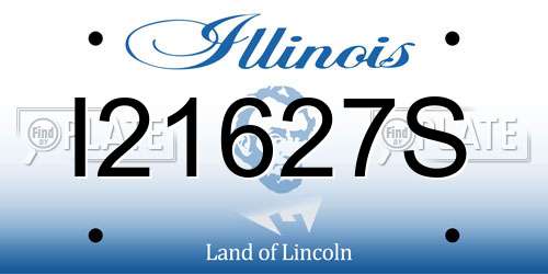 I21627S Illinois License Plate