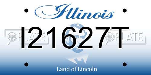 I21627T Illinois License Plate