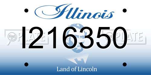 I216350 Illinois License Plate