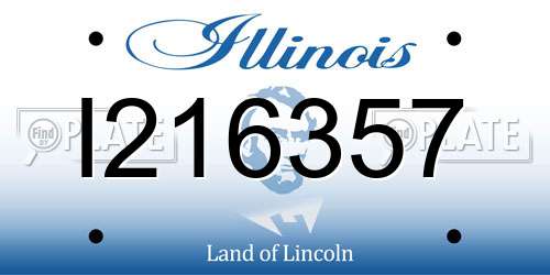 I216357 Illinois License Plate