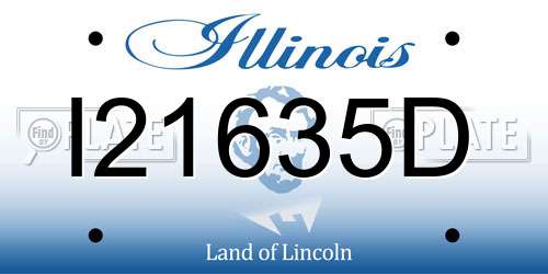 I21635D Illinois License Plate
