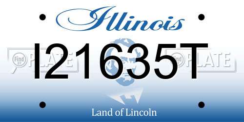 I21635T Illinois License Plate
