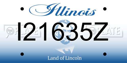 I21635Z Illinois License Plate