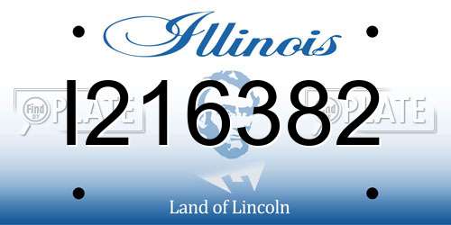 I216382 Illinois License Plate