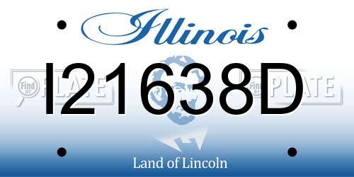 I21638D Illinois License Plate