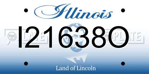 I21638O Illinois License Plate