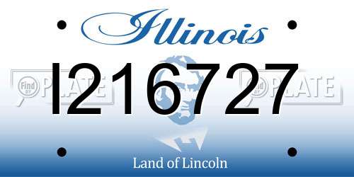 I216727 Illinois License Plate