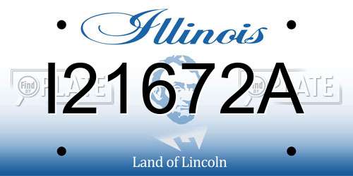 I21672A Illinois License Plate