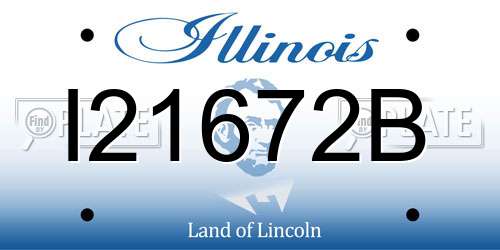 I21672B Illinois License Plate