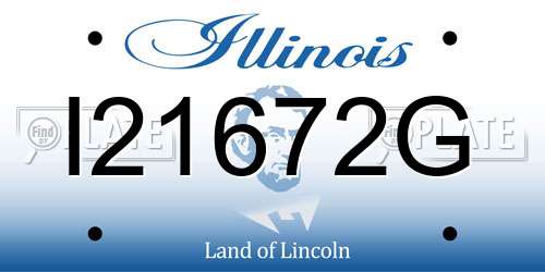 I21672G Illinois License Plate