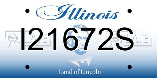 I21672S Illinois License Plate