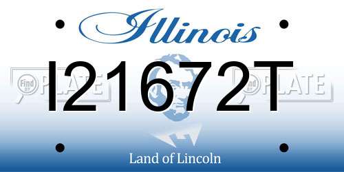 I21672T Illinois License Plate