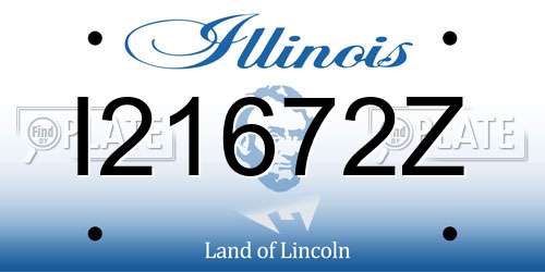 I21672Z Illinois License Plate