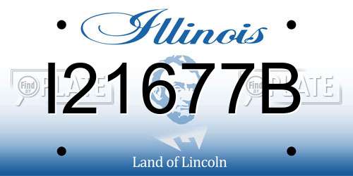 I21677B Illinois License Plate